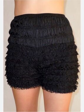 VINTAGE SAM'S 501 SZ XL BLOOMERS RED RUFFLE SHORTS PANTIES PETTIPANTS MADE US